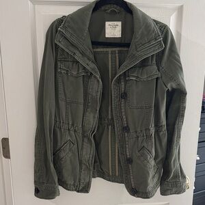 Abercrombie & Fitch Dark Green Military Jacket
